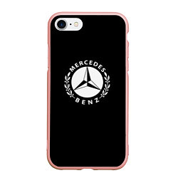 Чехол iPhone 7/8 матовый Mercedes benz auto sport, цвет: 3D-светло-розовый