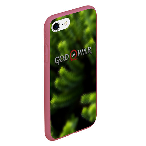Чехол iPhone 7/8 матовый God of war scandinavia / 3D-Малиновый – фото 2