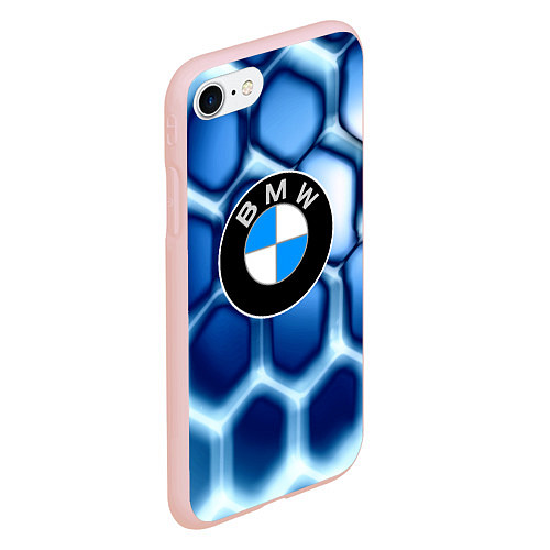 Чехол iPhone 7/8 матовый Bmw carbon sport auto brend / 3D-Светло-розовый – фото 2