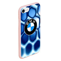 Чехол iPhone 7/8 матовый Bmw carbon sport auto brend, цвет: 3D-светло-розовый — фото 2