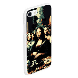 Чехол iPhone 7/8 матовый Мона Лиза party, цвет: 3D-белый — фото 2