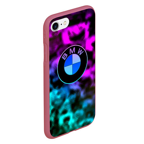 Чехол iPhone 7/8 матовый Bmw anime / 3D-Малиновый – фото 2