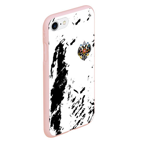 Чехол iPhone 7/8 матовый Россия спорт краски герб / 3D-Светло-розовый – фото 2