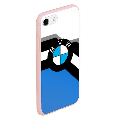 Чехол iPhone 7/8 матовый Bmw sport geometry / 3D-Светло-розовый – фото 2