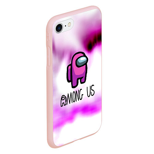 Чехол iPhone 7/8 матовый Among us game pink / 3D-Светло-розовый – фото 2