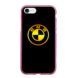 Чехол iPhone 7/8 матовый Bmw sport gradient, цвет: 3D-малиновый