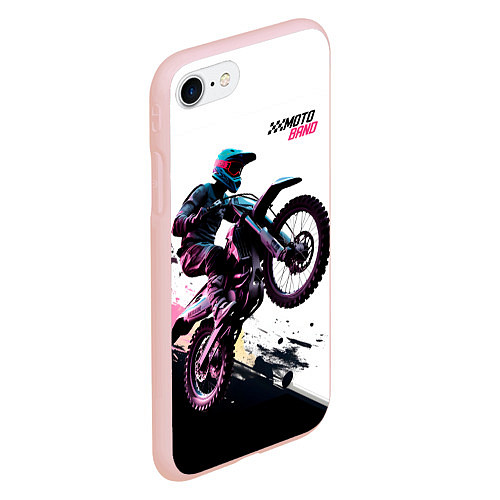 Чехол iPhone 7/8 матовый Moto band / 3D-Светло-розовый – фото 2