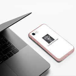 Чехол iPhone 7/8 матовый Мерлин Монро Королева, цвет: 3D-светло-розовый — фото 2