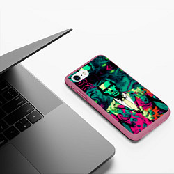 Чехол iPhone 7/8 матовый Че Гевара в современном стиле, цвет: 3D-малиновый — фото 2