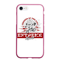 Чехол iPhone 7/8 матовый Extreme sport, цвет: 3D-малиновый