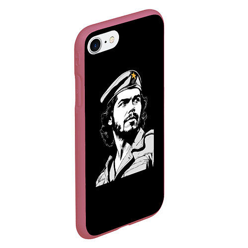 Чехол iPhone 7/8 матовый Che Guevara - Hasta La Victoria / 3D-Малиновый – фото 2