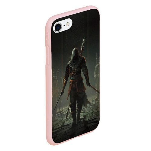 Чехол iPhone 7/8 матовый Герой assassins creed jade / 3D-Светло-розовый – фото 2