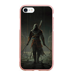 Чехол iPhone 7/8 матовый Герой assassins creed jade, цвет: 3D-светло-розовый