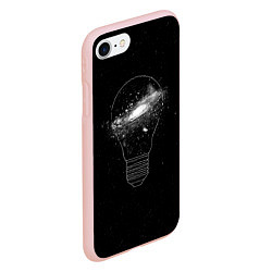 Чехол iPhone 7/8 матовый Галактика в лампе, цвет: 3D-светло-розовый — фото 2