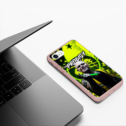 Чехол iPhone 7/8 матовый The Prodigy Keith Flint, цвет: 3D-светло-розовый — фото 2