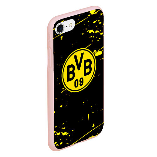 Чехол iPhone 7/8 матовый Borussia yellow splash / 3D-Светло-розовый – фото 2