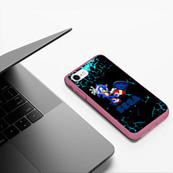 Чехол iPhone 7/8 матовый Sonic sega game, цвет: 3D-малиновый — фото 2