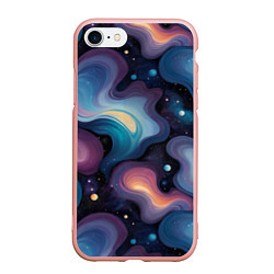 Чехол iPhone 7/8 матовый Космические волны и звездная пыль