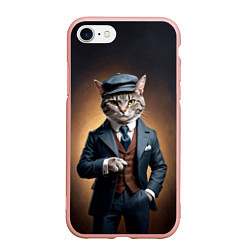 Чехол iPhone 7/8 матовый Кот в стиле Томаса Шелби - Острые козырьки