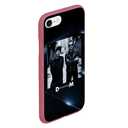 Чехол iPhone 7/8 матовый Depeche Mode - Мартин и Дэйв / 3D-Малиновый – фото 2