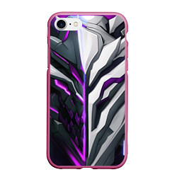 Чехол iPhone 7/8 матовый Броня адская и райская фиолетовая, цвет: 3D-малиновый