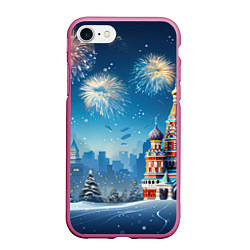 Чехол iPhone 7/8 матовый Новогодняя Москва