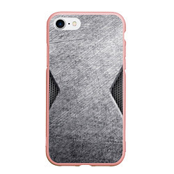 Чехол iPhone 7/8 матовый Стальная болванка, цвет: 3D-светло-розовый