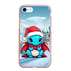 Чехол iPhone 7/8 матовый Снежный дракон праздника