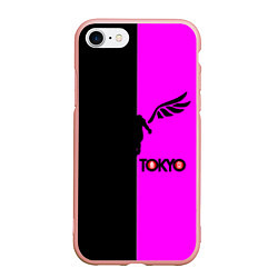 Чехол iPhone 7/8 матовый Токийские мстители черно-розовый