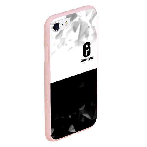Чехол iPhone 7/8 матовый Rainbow Six black game colletcion / 3D-Светло-розовый – фото 2