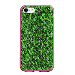 Чехол iPhone 7/8 матовый Чёрные и зелёные мазки