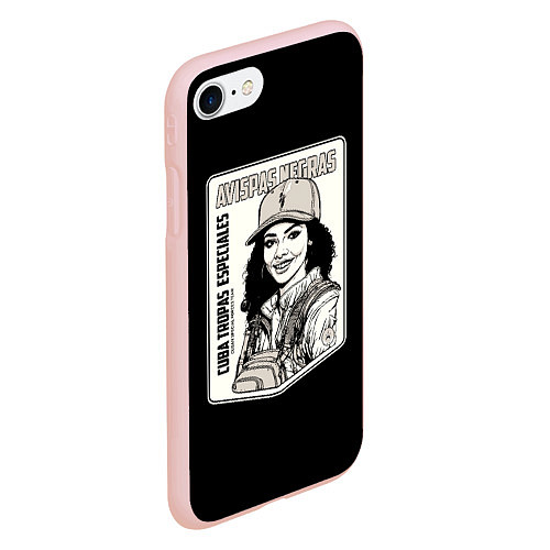 Чехол iPhone 7/8 матовый Avispas Negras - Кубинский спецназ / 3D-Светло-розовый – фото 2