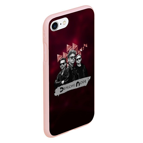 Чехол iPhone 7/8 матовый Depeche Mode - spirit tour / 3D-Светло-розовый – фото 2