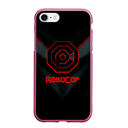 Чехол iPhone 7/8 матовый Robocop новая игра шутер, цвет: 3D-малиновый