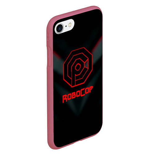 Чехол iPhone 7/8 матовый Robocop новая игра шутер / 3D-Малиновый – фото 2