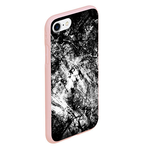 Чехол iPhone 7/8 матовый Зимний лес узоры / 3D-Светло-розовый – фото 2