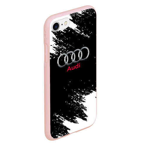Чехол iPhone 7/8 матовый AUDI sport краски / 3D-Светло-розовый – фото 2