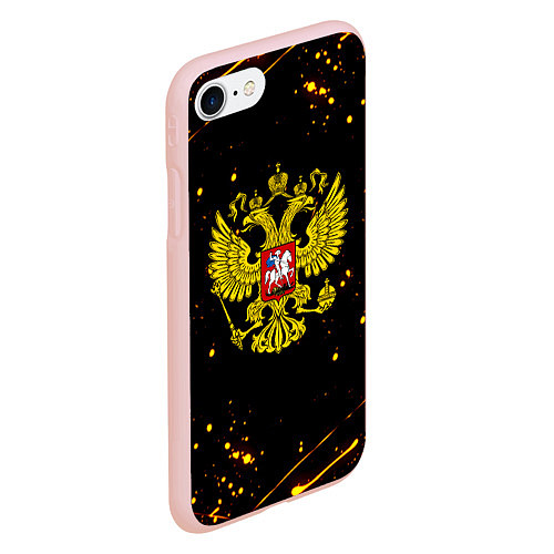 Чехол iPhone 7/8 матовый СССР жёлтые краски / 3D-Светло-розовый – фото 2