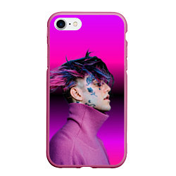 Чехол iPhone 7/8 матовый Lil Peep фиолетовый лук, цвет: 3D-малиновый