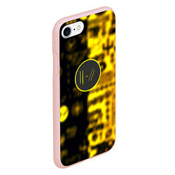 Чехол iPhone 7/8 матовый Twenty one pilots yellow music, цвет: 3D-светло-розовый — фото 2