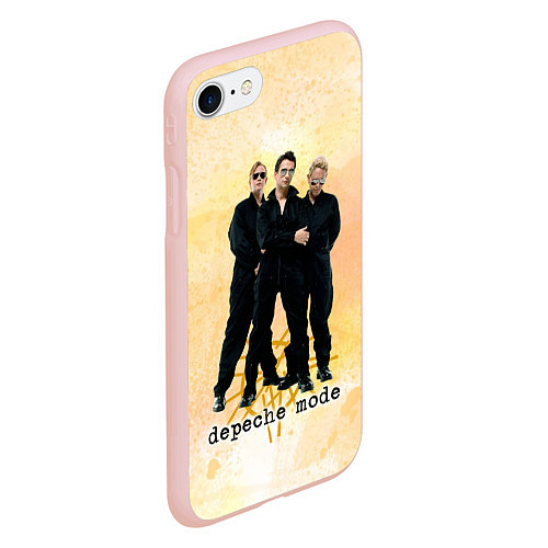 Чехол iPhone 7/8 матовый Depeche Mode - Universe band / 3D-Светло-розовый – фото 2