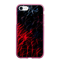 Чехол iPhone 7/8 матовый Красно чёрные узоры