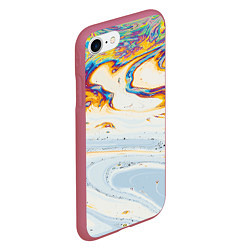 Чехол iPhone 7/8 матовый Магия масляного отражения, цвет: 3D-малиновый — фото 2