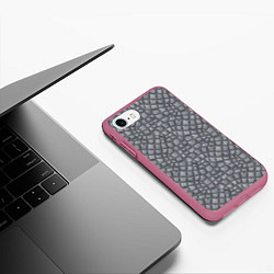 Чехол iPhone 7/8 матовый Мостовая текстура, цвет: 3D-малиновый — фото 2