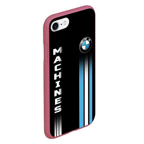 Чехол iPhone 7/8 матовый BMW Premium / 3D-Малиновый – фото 2