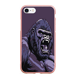Чехол iPhone 7/8 матовый Lord of the Jungle, цвет: 3D-светло-розовый