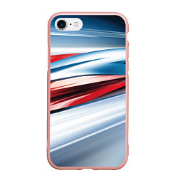 Чехол iPhone 7/8 матовый Белая синяя красная абстракция