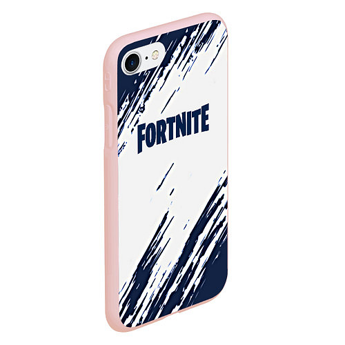 Чехол iPhone 7/8 матовый Fortnite краски / 3D-Светло-розовый – фото 2