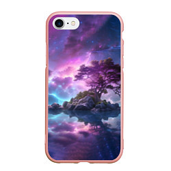 Чехол iPhone 7/8 матовый Волшебный остров, цвет: 3D-светло-розовый