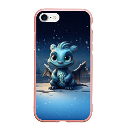 Чехол iPhone 7/8 матовый Снежный дракон 2024